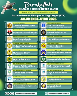 Cetak Prestasi Gemilang, 35 Santri SMAIQu Al-Bahjah Lolos SNBT-UTBK 2026!