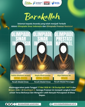 Barakallah atas Prestasi Santri SMA Islam Qur'ani Al-Bahjah